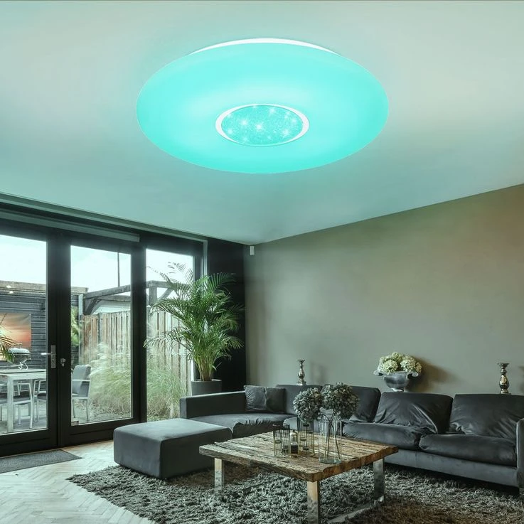 LED Deckenleuchte, Dimmbar, Regenbogen-Effekt, 48,5 Cm – Bild 7