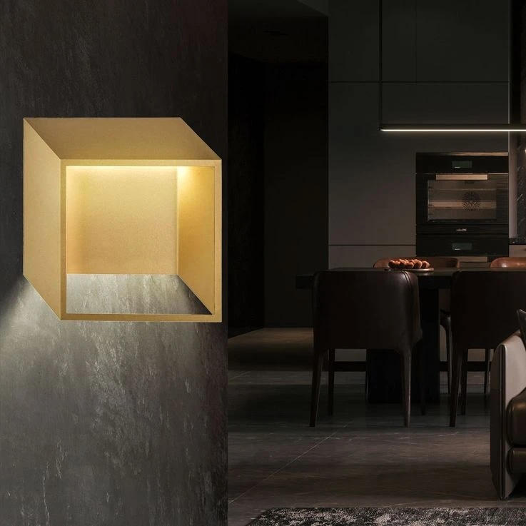 LED Wandleuchte, Down Strahler, Gold, L 25 Cm – Bild 9