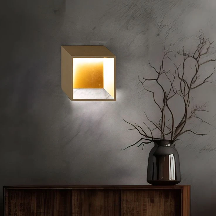 LED Wandleuchte, Down Strahler, Gold, L 25 Cm – Bild 7