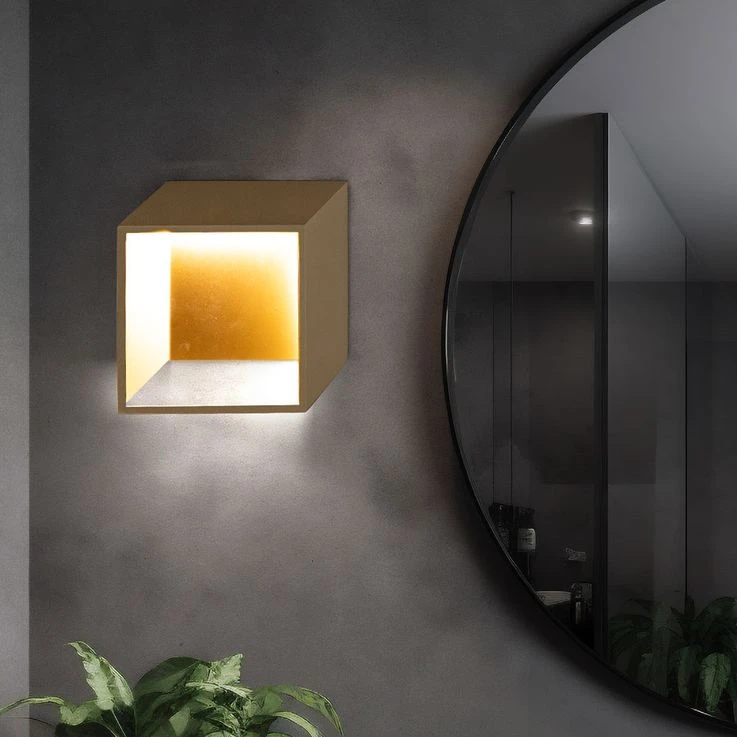 LED Wandleuchte, Down Strahler, Gold, L 25 Cm