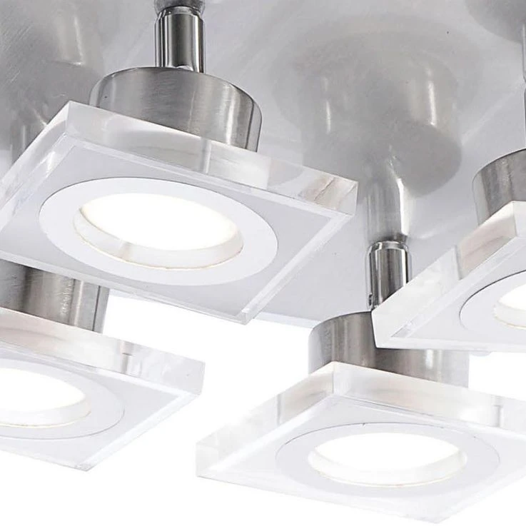 LED Deckenleuchte, Stahl, Dimmbar, Spots Beweglich, L 25 Cm – Bild 4