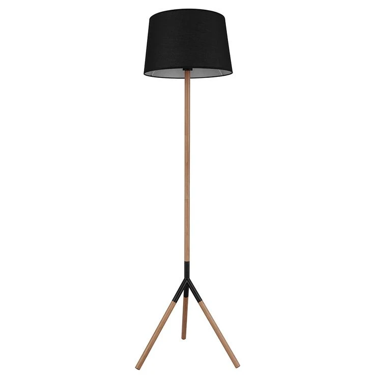 Stehlampe, Metall, Holz, H 160cm – Bild 2