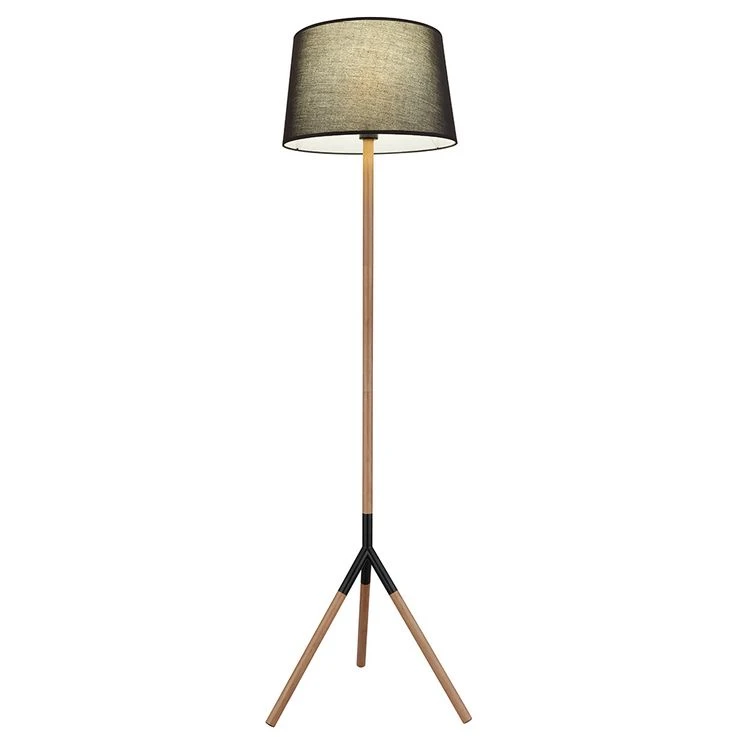 Stehlampe, Metall, Holz, H 160cm – Bild 8