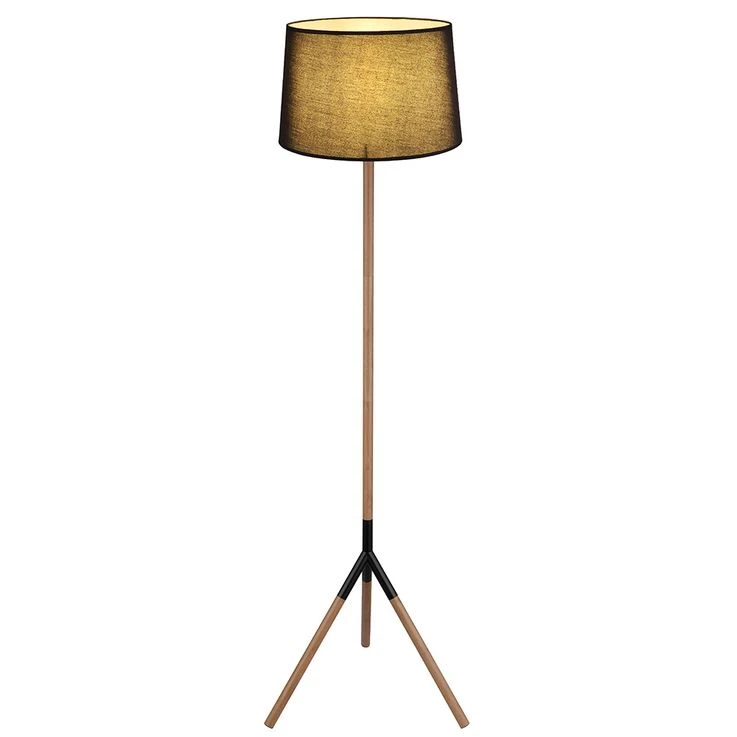 Stehlampe, Metall, Holz, H 160cm – Bild 10