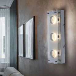 9 Watt LED Wand- Deckenbeleuchtung Im Modernen Chrom-Look