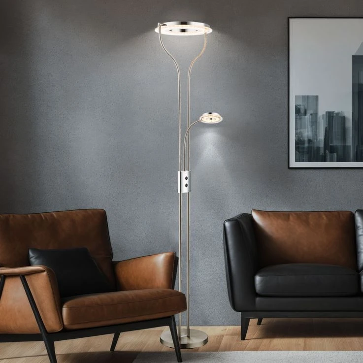 LED Design Stehleuchte Mit Flexo Leselicht EBRO