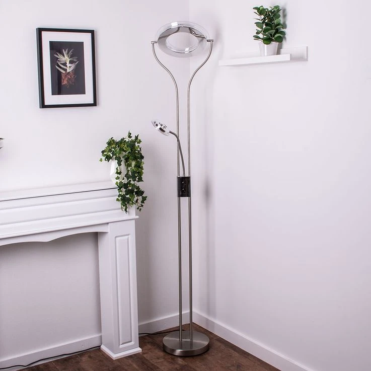 LED Design Stehleuchte Mit Flexo Leselicht EBRO – Bild 8