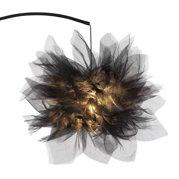 Stehleuchte, Metall Textil, Schwarz, H 196cm – Bild 10