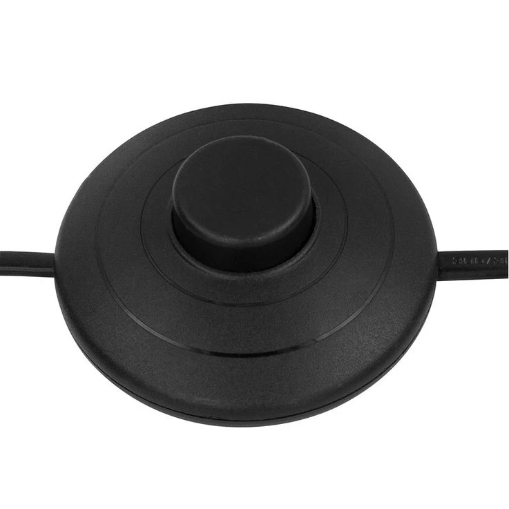 Stehleuchte, Metall Textil, Schwarz, H 196cm – Bild 9