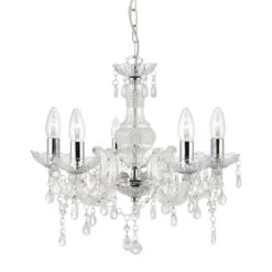 Deckenleuchte, Chrom, H 93 Cm, MARIE THERESE