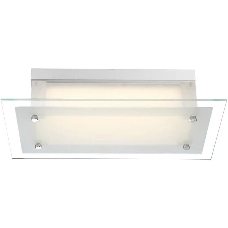 LED Deckenlampe, Chrom, Glas Satiniert, L 36 Cm – Bild 3