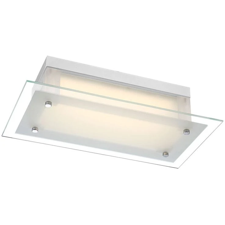 LED Deckenlampe, Chrom, Glas Satiniert, L 36 Cm – Bild 6