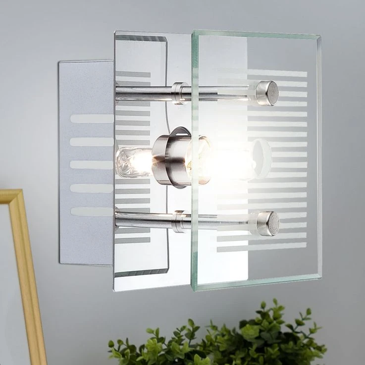 Wandleuchte, Chrom, Glas, L 10 Cm GILMA – Bild 7