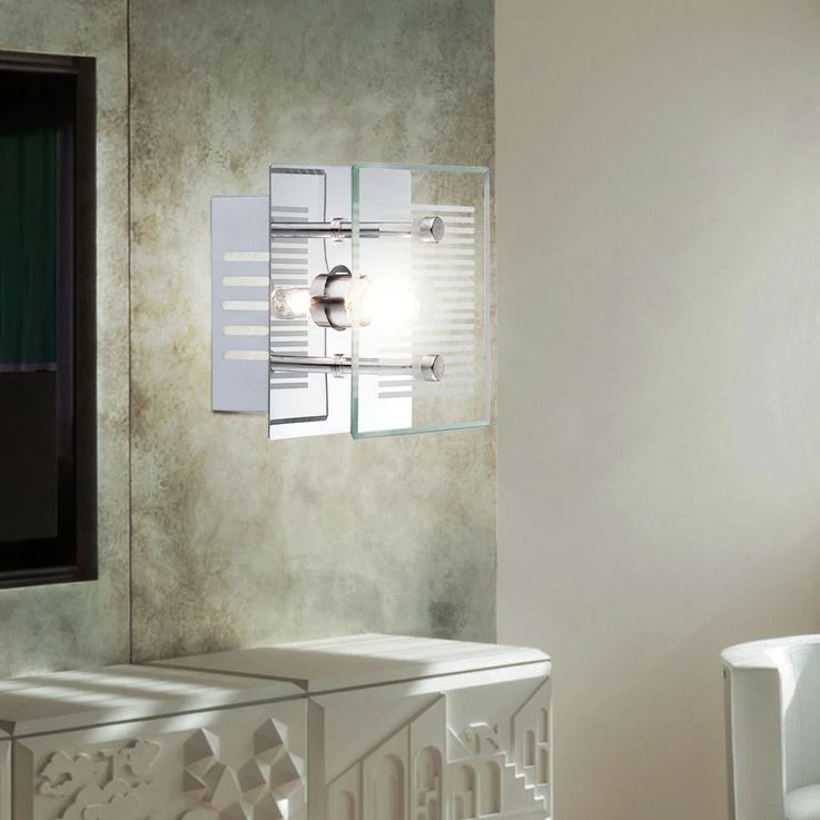 Wandleuchte, Chrom, Glas, L 10 Cm GILMA – Bild 4