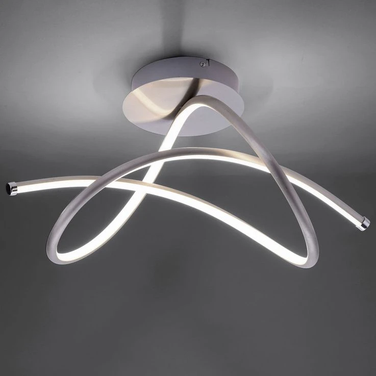 LED Deckenleuchte, Modern, Geschwungen, Stahl, L 51cm – Bild 5