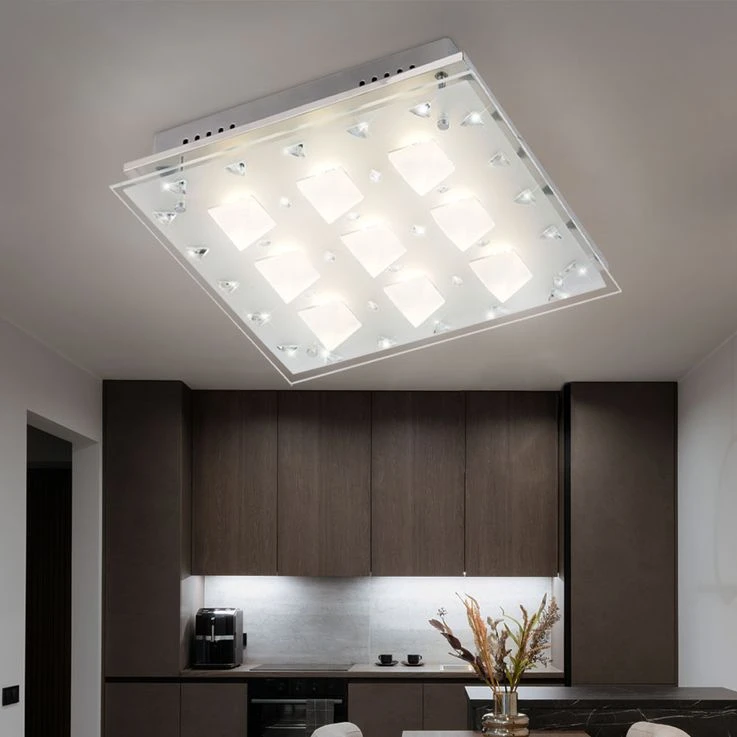 LED Deckenleuchte Aus Chrom Und Glas – Bild 5