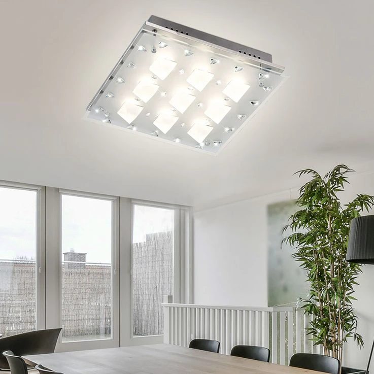 LED Deckenleuchte Aus Chrom Und Glas – Bild 7