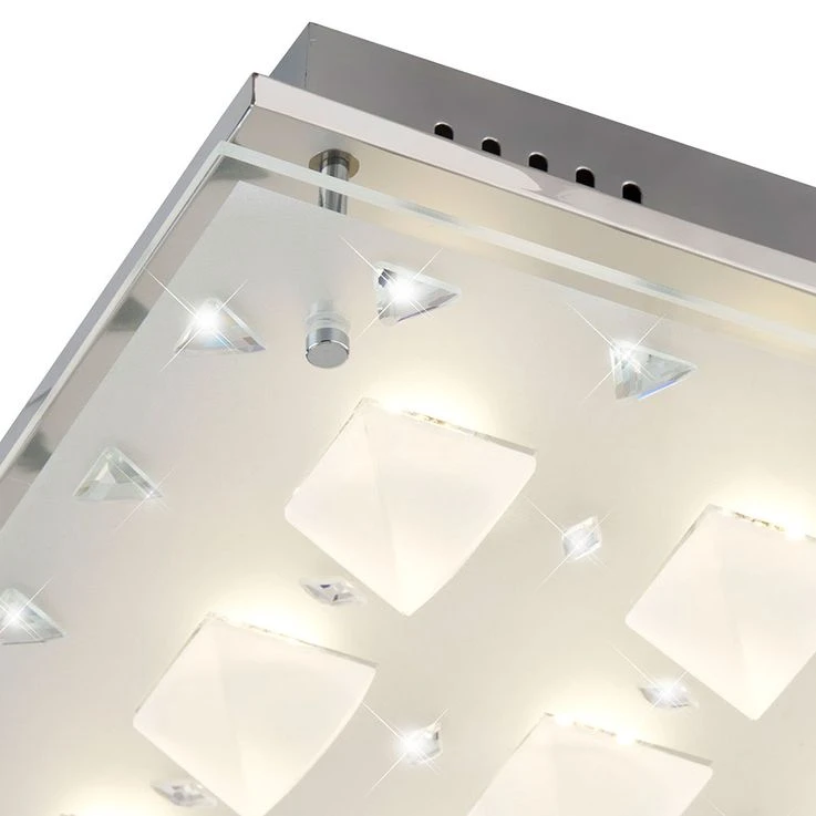 LED Deckenleuchte Aus Chrom Und Glas – Bild 8