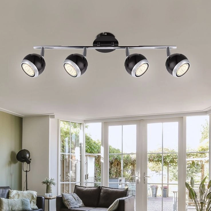 LED Deckenleuchte, Spot Verstellbar, Chrom, Länge 55 Cm – Bild 4