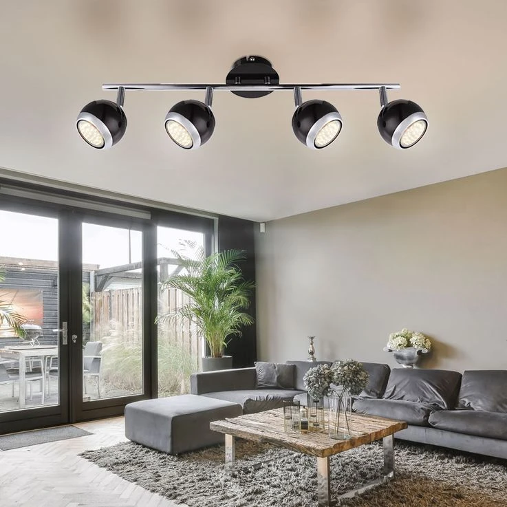 LED Deckenleuchte, Spot Verstellbar, Chrom, Länge 55 Cm