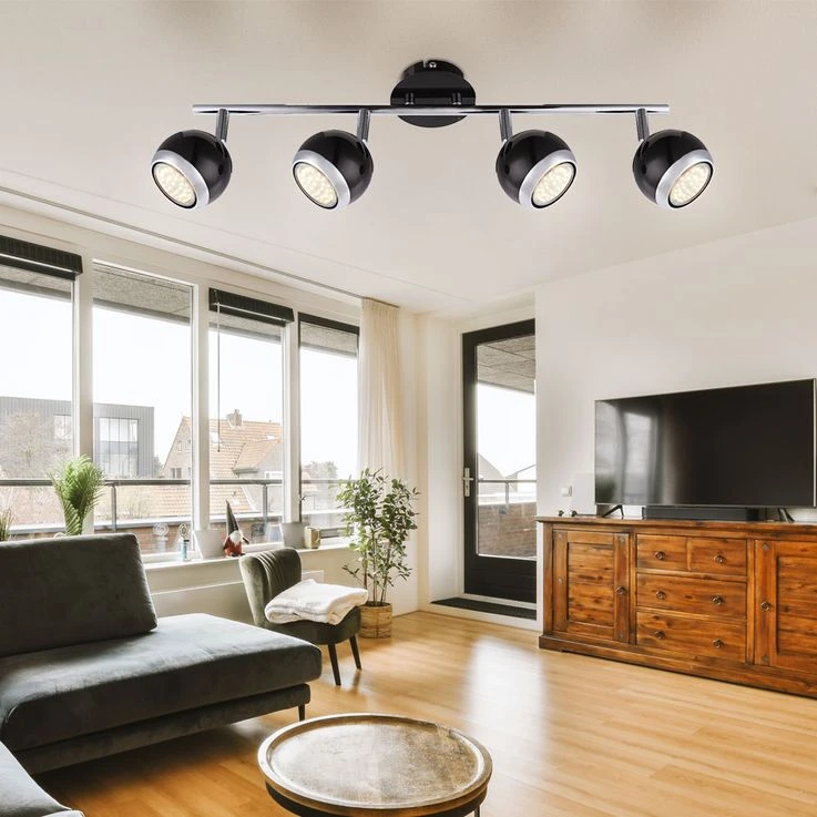 LED Deckenleuchte, Spot Verstellbar, Chrom, Länge 55 Cm – Bild 3