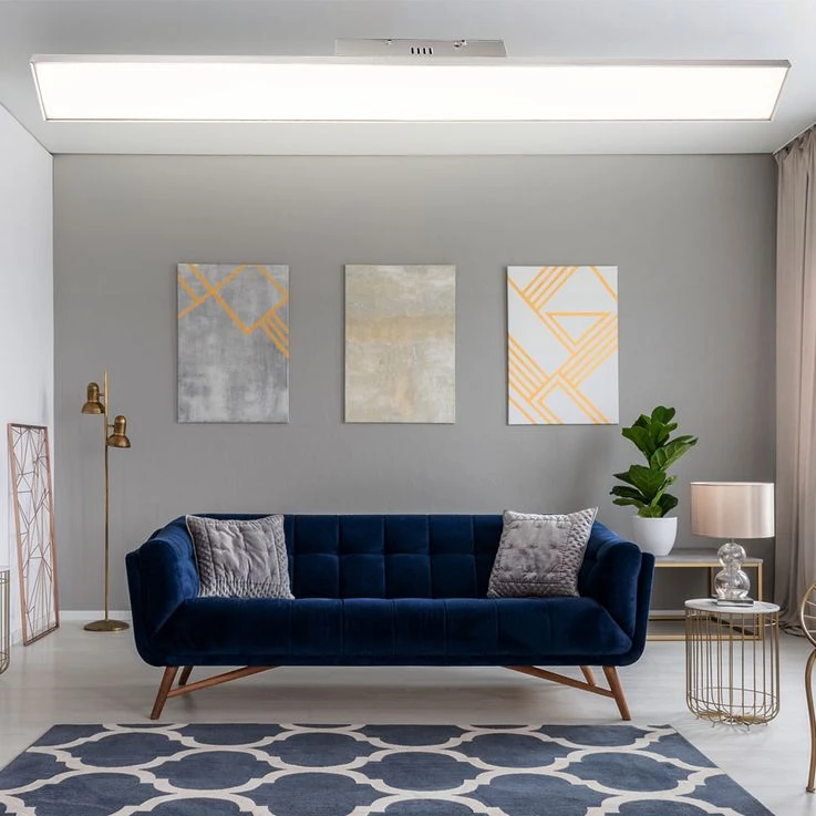 LED Deckenleuchte, Metall, Weiß, Modern, L 100cm – Bild 4