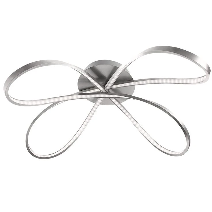 LED Deckenlampe, Nickel Matt, Schleifenform, L 75cm – Bild 2