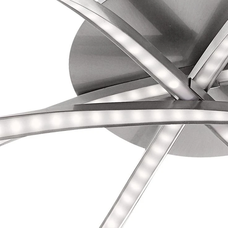 LED Deckenlampe, Nickel Matt, Schleifenform, L 75cm – Bild 7