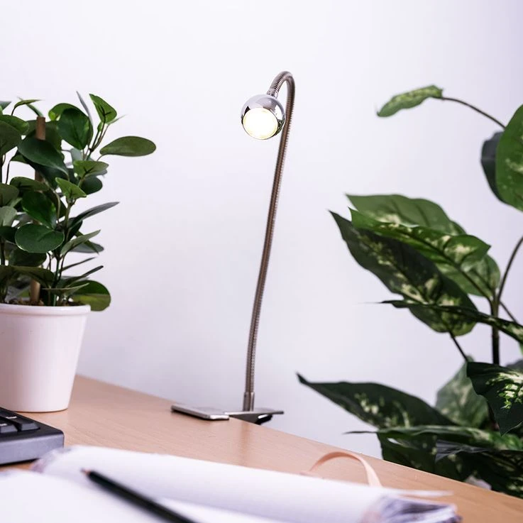 LED Klemmstrahler, Silber, Flexo-Arm, Max. Höhe 48 Cm, SERPENT – Bild 5