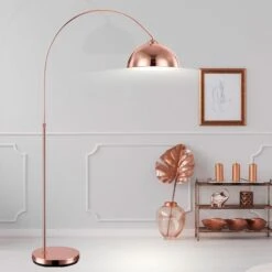 Stehleuchte, Kupfer, Höhenverstellbar, H 141-196 Cm
