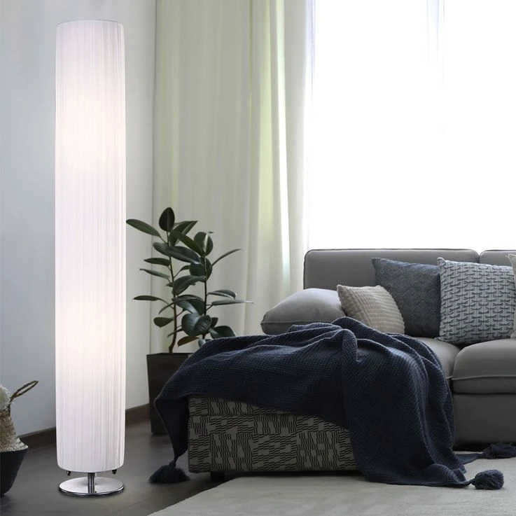 Stehleuchte, Chrom, Textil Weiß, H 119 Cm – Bild 15