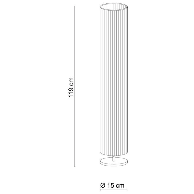 Stehleuchte, Chrom, Textil Weiß, H 119 Cm – Bild 18