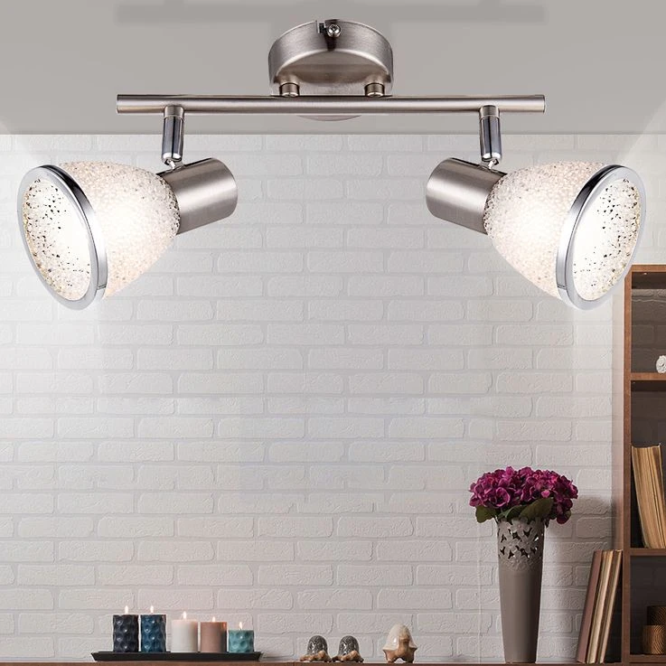 LED Deckenleuchte, Kristall-Optik, Spots Beweglich, 28 Cm