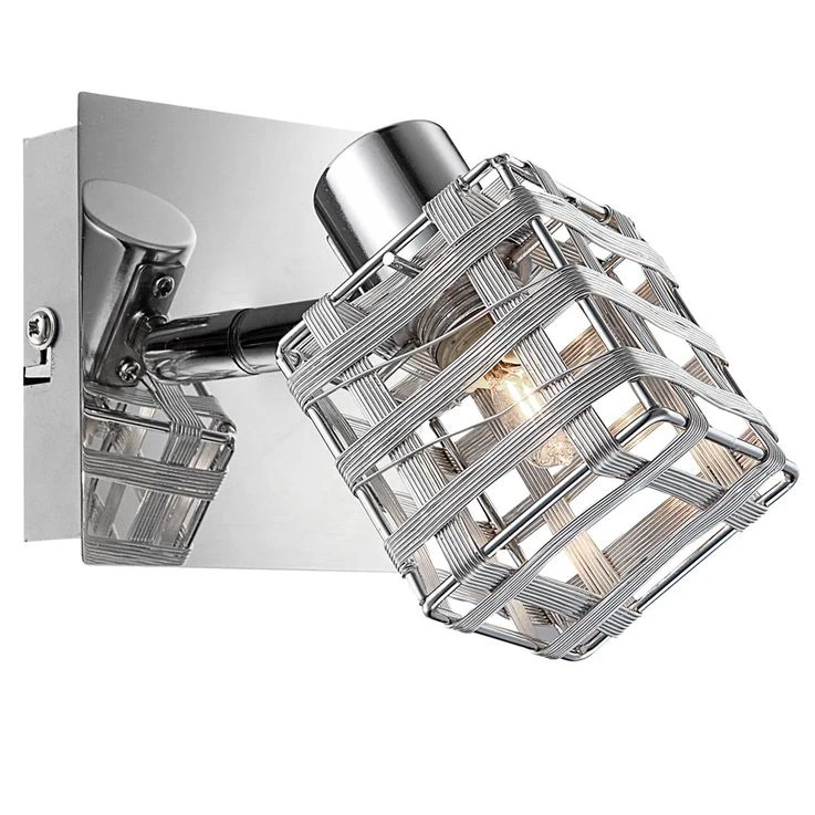 Wandlampe, Aluminiumgeflecht, Spot Beweglich, H 12,5 Cm – Bild 2