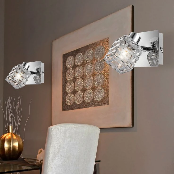 Wandlampe, Aluminiumgeflecht, Spot Beweglich, H 12,5 Cm – Bild 5