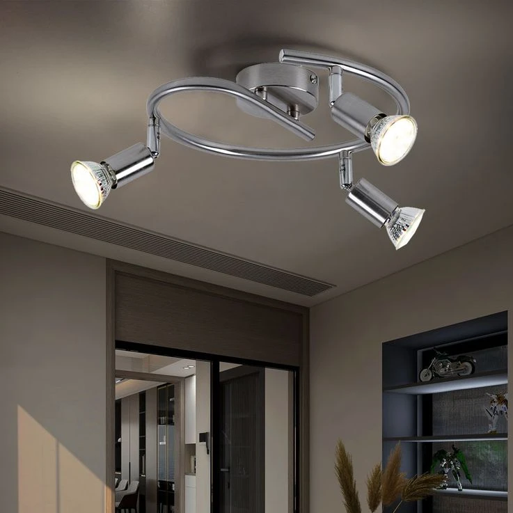 Deckenleuchte, 3 Flammig, Spots Flexibel, GU10 – Bild 3