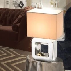 Design Tischleuchte Aus Keramik Und Textil Kilauea