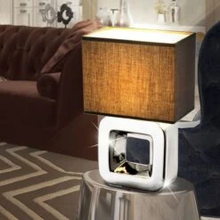 Tischleuchte Aus Keramik Und Textil Für Den Wohnbereich Kilauea