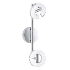 LED Deckenleuchte Chrom, Spots Drehbar, L 34 Cm