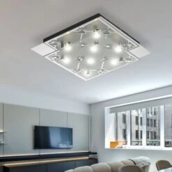 Moderne LED Deckenleuchte In Quadratischem Design