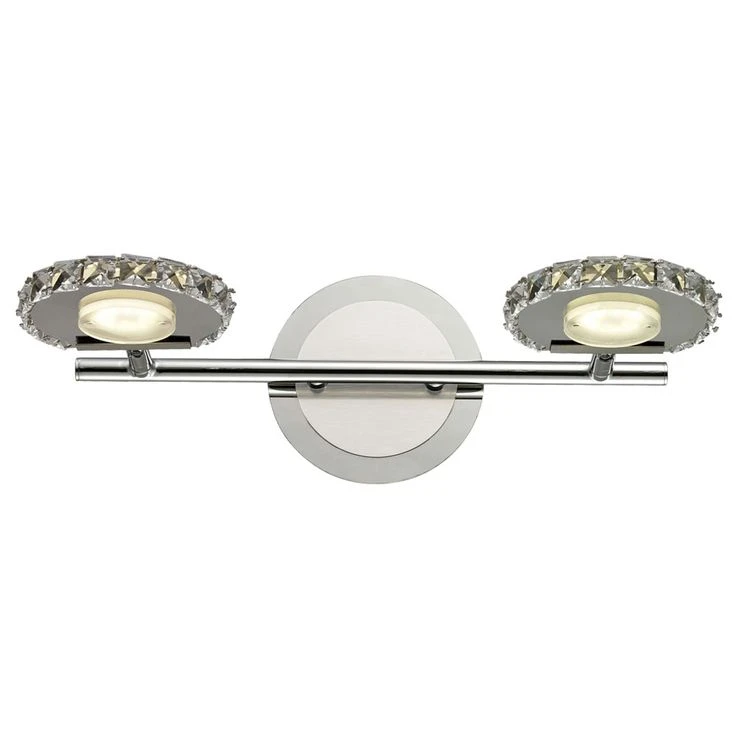 LED Wandleuchte, Kristallglas Chrom, Spots Beweglich, L 21 Cm – Bild 2