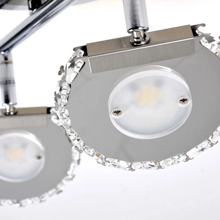 LED Wandleuchte, Kristallglas Chrom, Spots Beweglich, L 21 Cm – Bild 9