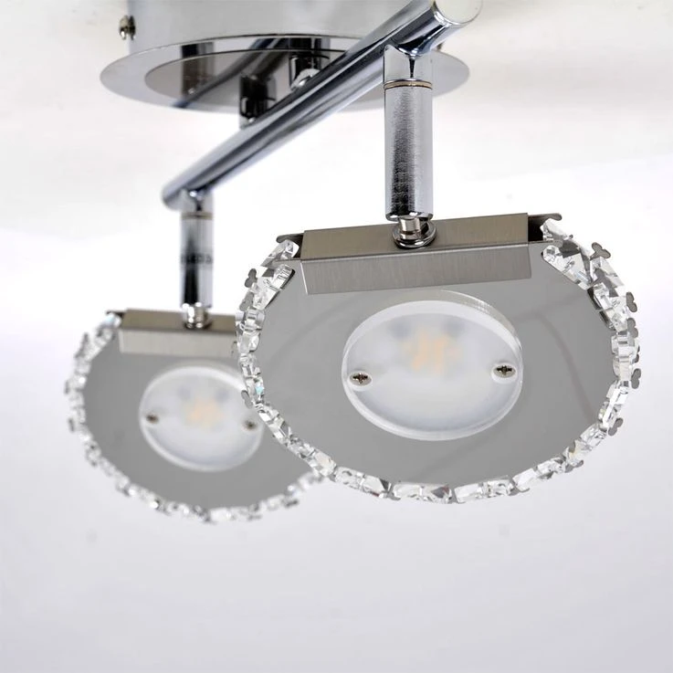 LED Wandleuchte, Kristallglas Chrom, Spots Beweglich, L 21 Cm – Bild 12