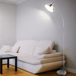 Bogenleuchte, Chrom, Spot Verstellbar, H 155 Cm