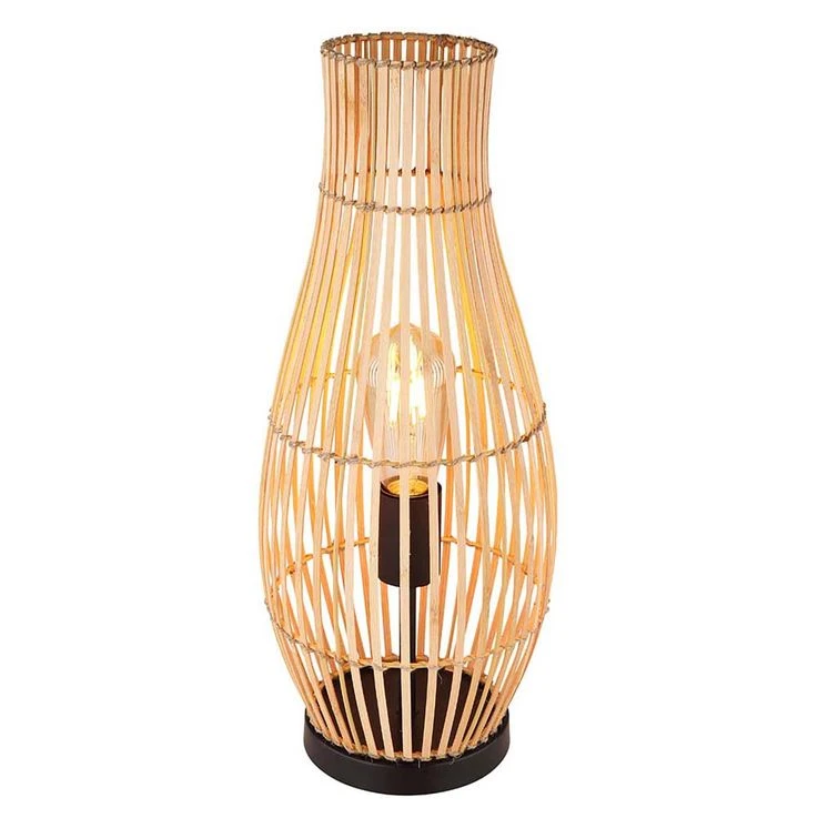 Tischleuchte, Bambus Nautfarben, H 47,5 Cm – Bild 7