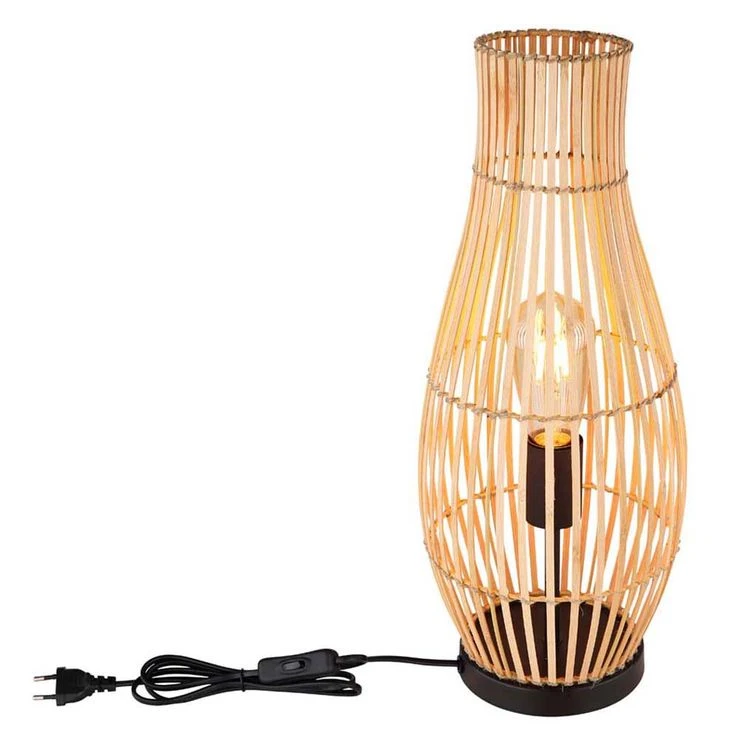 Tischleuchte, Bambus Nautfarben, H 47,5 Cm – Bild 9