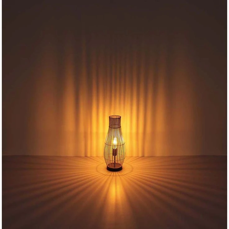 Tischleuchte, Bambus Nautfarben, H 47,5 Cm – Bild 3