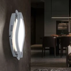 LED Wandlampe Mit Schalter Aus Chrom Und Acryl