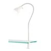 Klemmleuchte, Silber Weiß, Flexibel, H 100 Cm