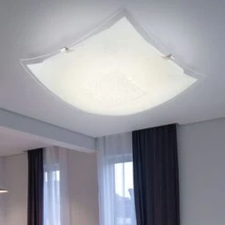 LED Deckenleuchte, Chrom, Kristalle Klar, Neutralweiß